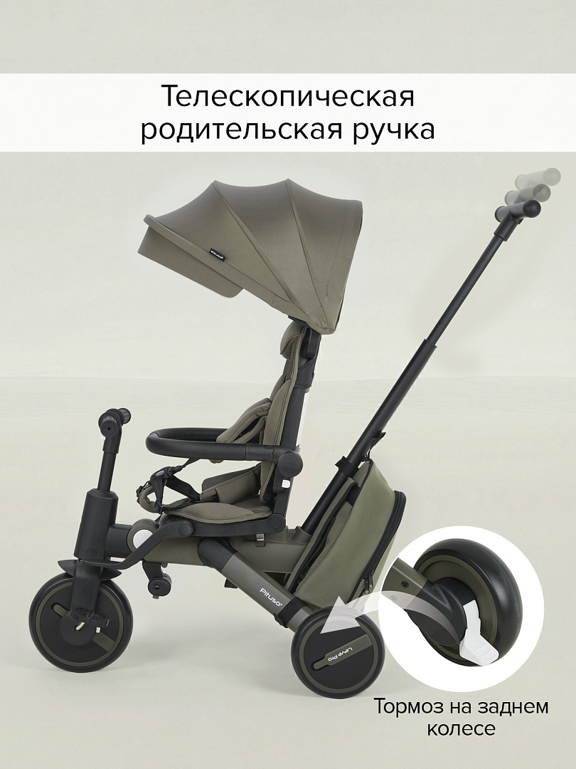 Велосипед Pituso трехколесный Leve Pro складной/сумка T8 PLUS купить — фото 27