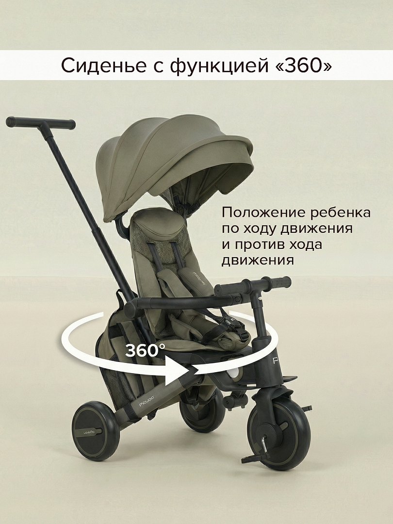 Велосипед Pituso трехколесный Leve Pro складной/сумка T8 PLUS купить — фото 24