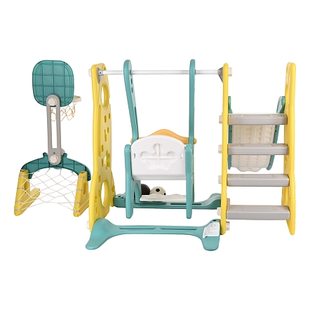  Горка-Комплекс Pituso Шаттл горка,качели,баскет.кольцо,футб.ворота L-RS05 Yellow купить — фото 5