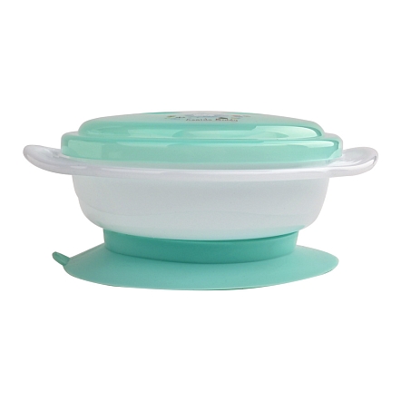 Тарелка Pituso детская на присоске с крышкой 270 мл Mint (Мятный)