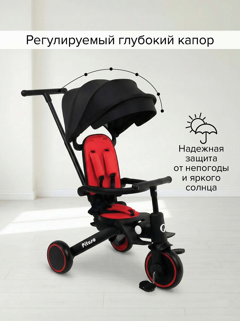Велосипед трехколесный Pituso Leve Pro складной c сумкой T8 PLUS купить — фото 20
