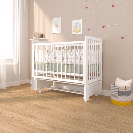 Кровать детская Pituso TINY (оптима) маятник/колесо купить — фото 6