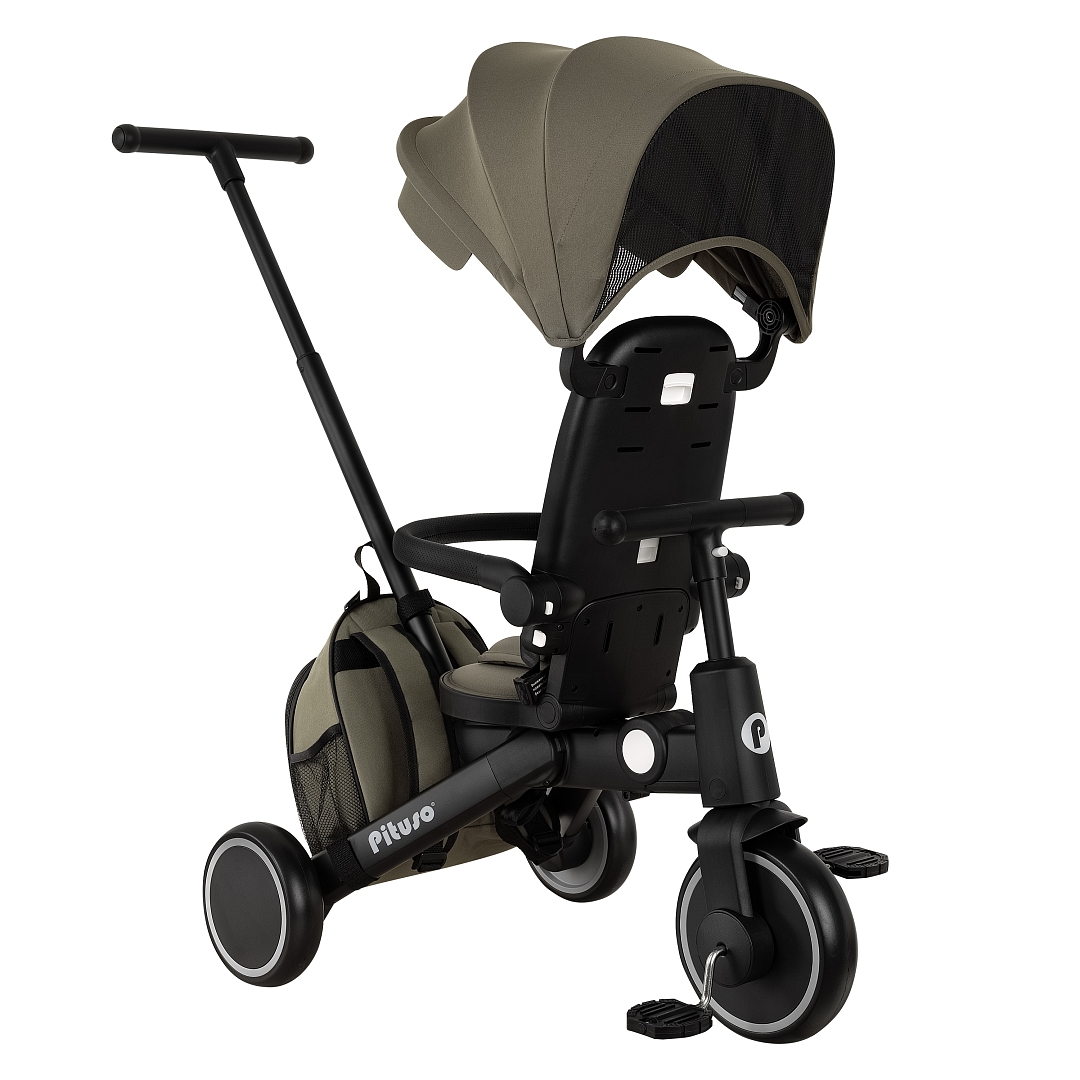 Велосипед трехколесный Pituso Leve Pro складной c сумкой T8 PLUS купить — фото 4