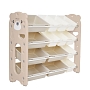 Стеллаж для игрушек с ящиками Pituso Балу,4 яруса 105*33*85 Beige/Бежевый NSNJ-0001-4-5-Beige купить — фото 1