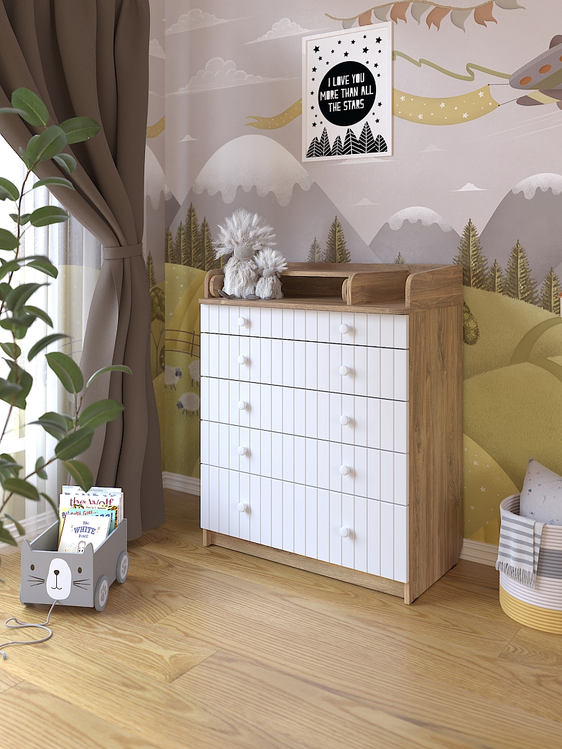 Комод Pituso раскладной VESTA (5 ящ) купить — фото 6