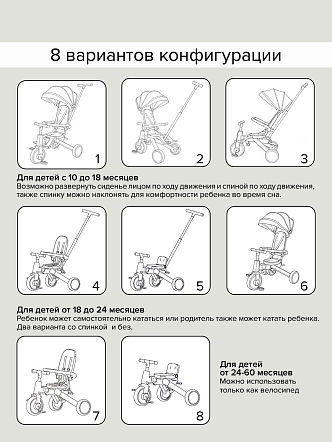 PITUSO Велосипед трехколесный Pituso Leve Pro складной T8 купить — фото 16