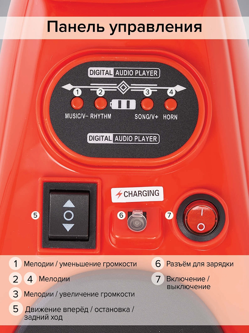 Электромотоцикл Pituso 6V/7Ah, двойной привод TM-013 купить — фото 18