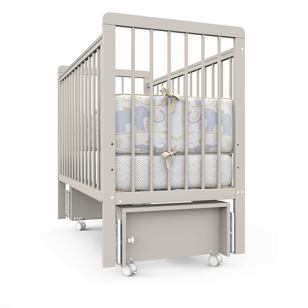 Кровать детская Pituso TINY (оптима) маятник/колесо купить — фото 7