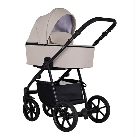 Коляска Pituso 2 в1 Tossa короб+прогулка Кожа/Latte TS/25/5