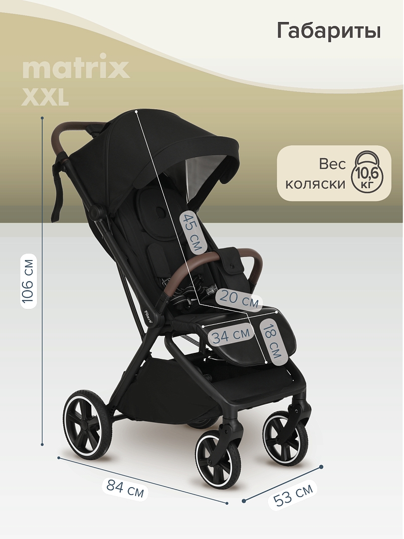 Прогулочная коляска Pituso MATRIX/чехол на ножки/PU(большие колеса) XXL купить — фото 19