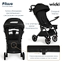 Прогулочная коляска Pituso Wicki PU Black/Черный  ABF2022/Black