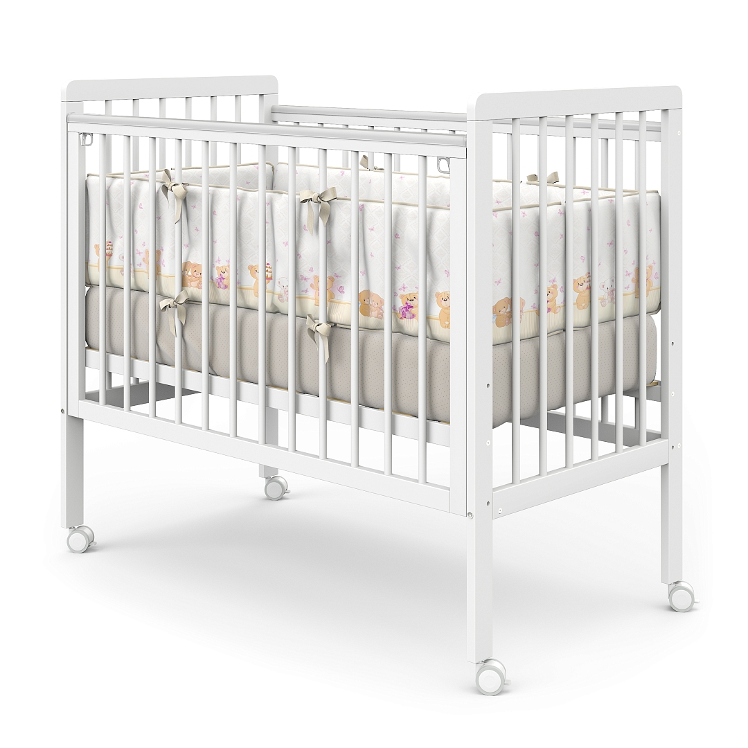 Кровать детская Pituso TINY (лайт) автостенка/колесо купить — фото 4