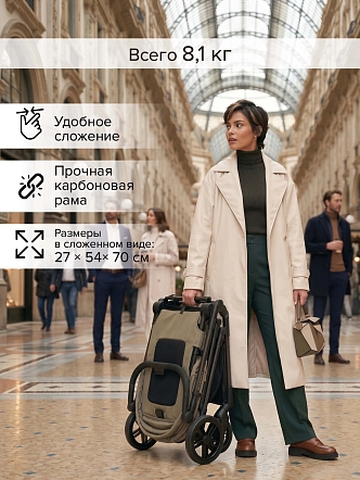 Коляска детская Pituso CARBON RX (прогулочная) X-666 купить — фото 39