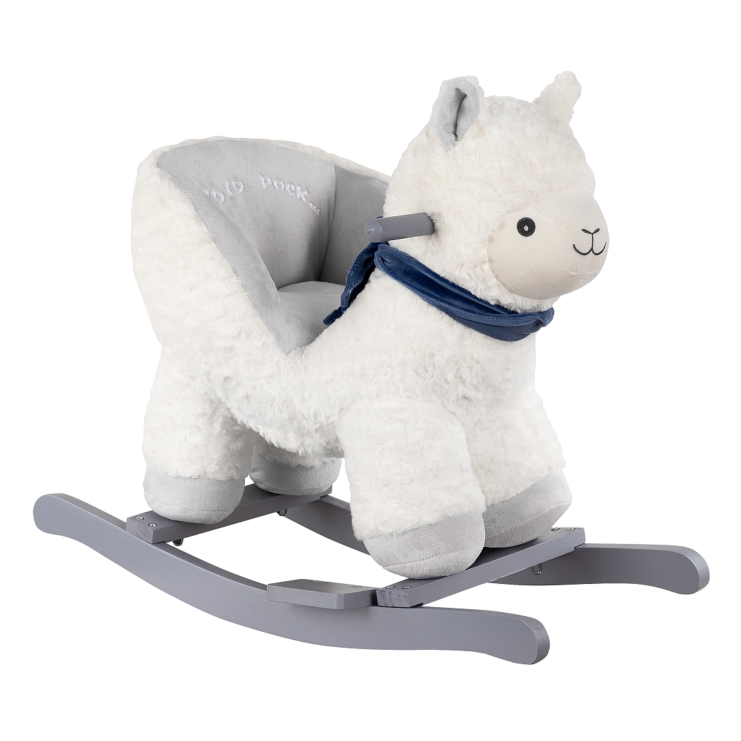 Качалка (с сиденьем) Pituso Лама, плюш.,муз.,Белый GS6101 купить — фото 1