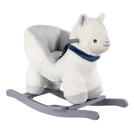 Качалка (с сиденьем) Pituso Лама, плюш.,муз.,Белый GS6101 купить — фото 1