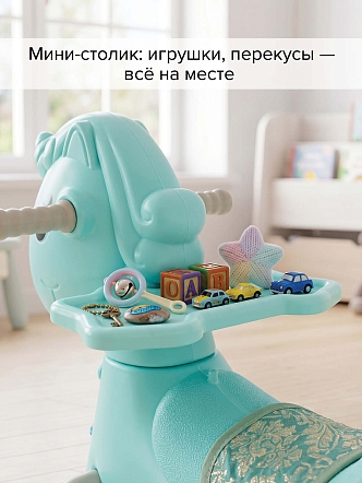 Качалка-каталка Pituso Ангел (родит.ручка,бампер,столик,муз.эл-т) Blue/Голубой YBC-SM-008-Blue купить — фото 30