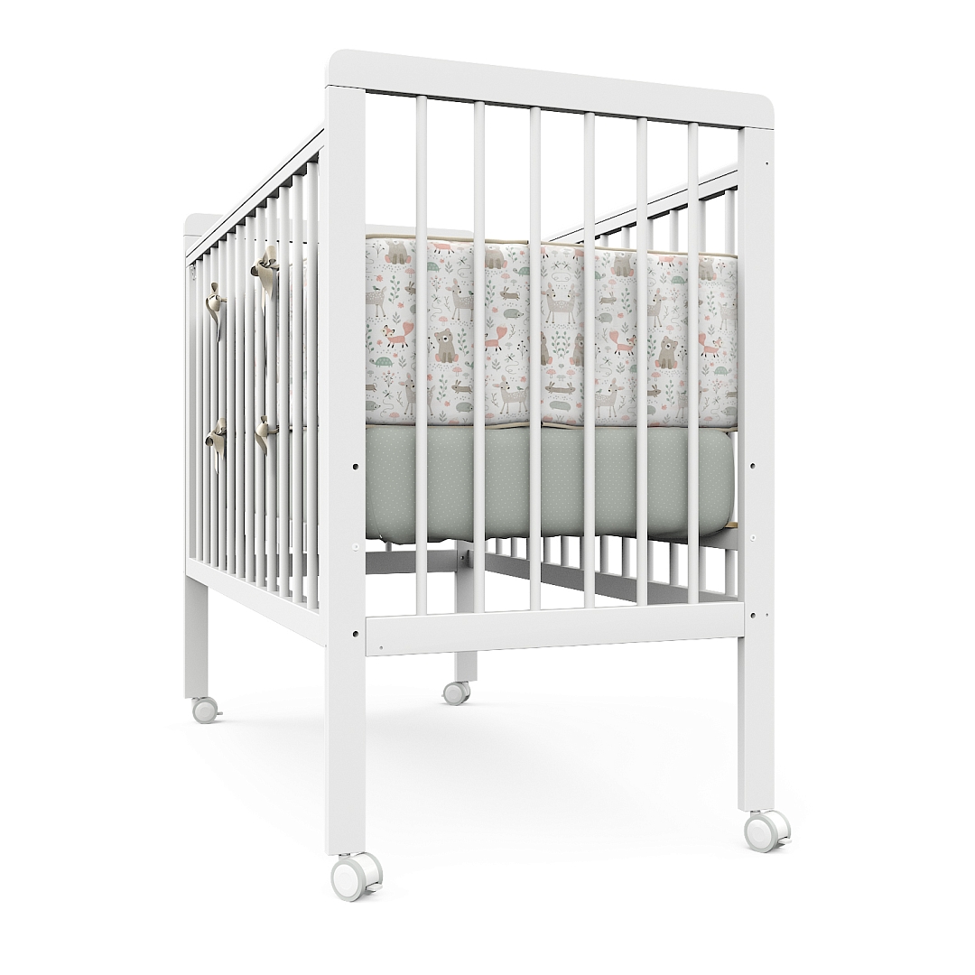 Кровать детская Pituso TINY (лайт) автостенка/колесо купить — фото 6