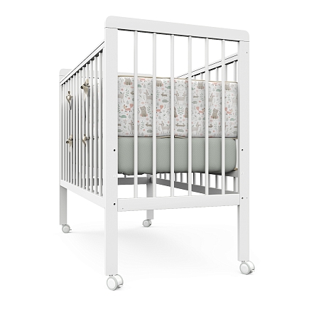 Кровать детская Pituso TINY (лайт) автостенка/колесо купить — фото 6