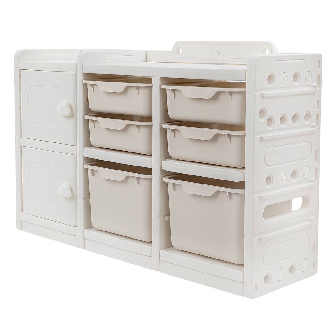 Стеллаж Pituso для игрушек с ящиками Simple Beige/Бежевый YYS806-4-beige купить — фото 2