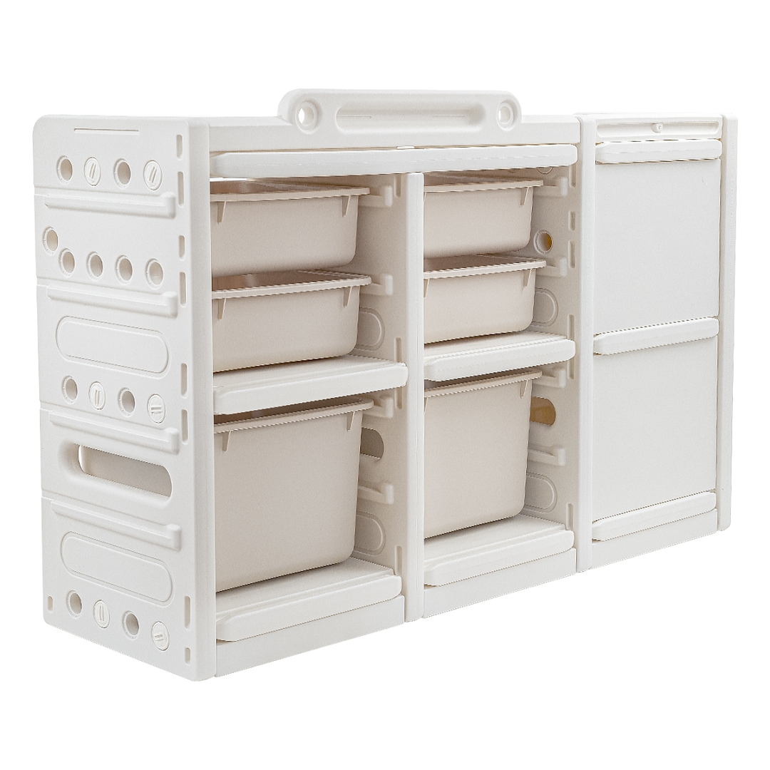 Стеллаж Pituso для игрушек с ящиками Simple Beige/Бежевый YYS806-4-beige купить — фото 7