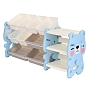 Стеллаж Pituso для игрушек с ящиками Медвежонок 3 полки Blue/Голубой