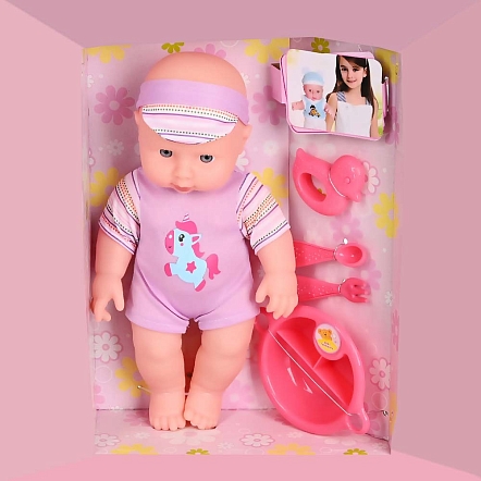 PITUSO Набор "Пупс с аксессуарами для кормления в кепи HWA1308590 купить — фото 1