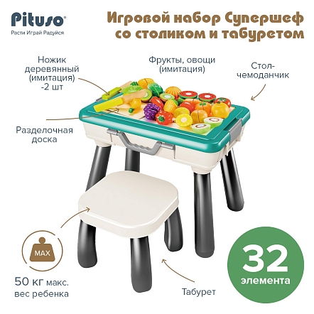 Игровой набор Pituso Супершеф со столиком и табуретом HW22106590 купить — фото 3