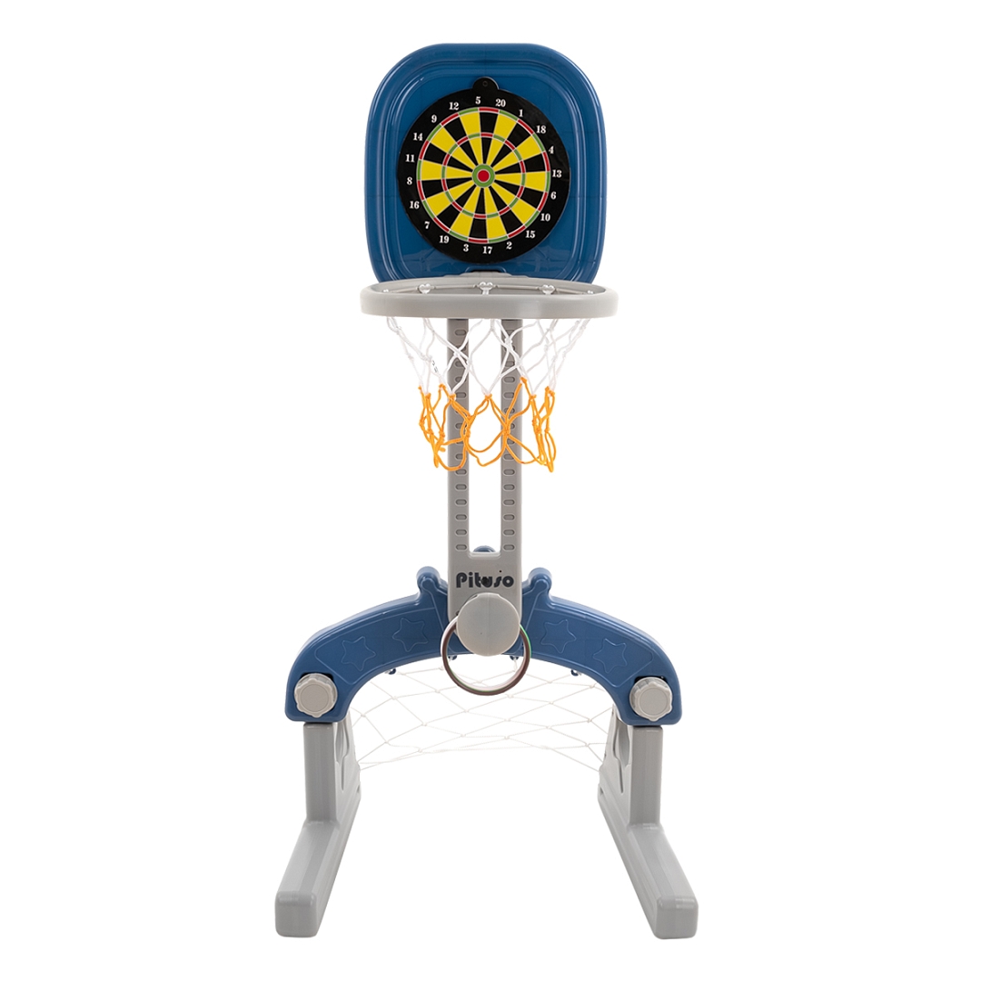 Стойка баскетбольная Pituso Joy (с кольцебросом,футб.воротами) L-HJLQJ03-blue купить — фото 2