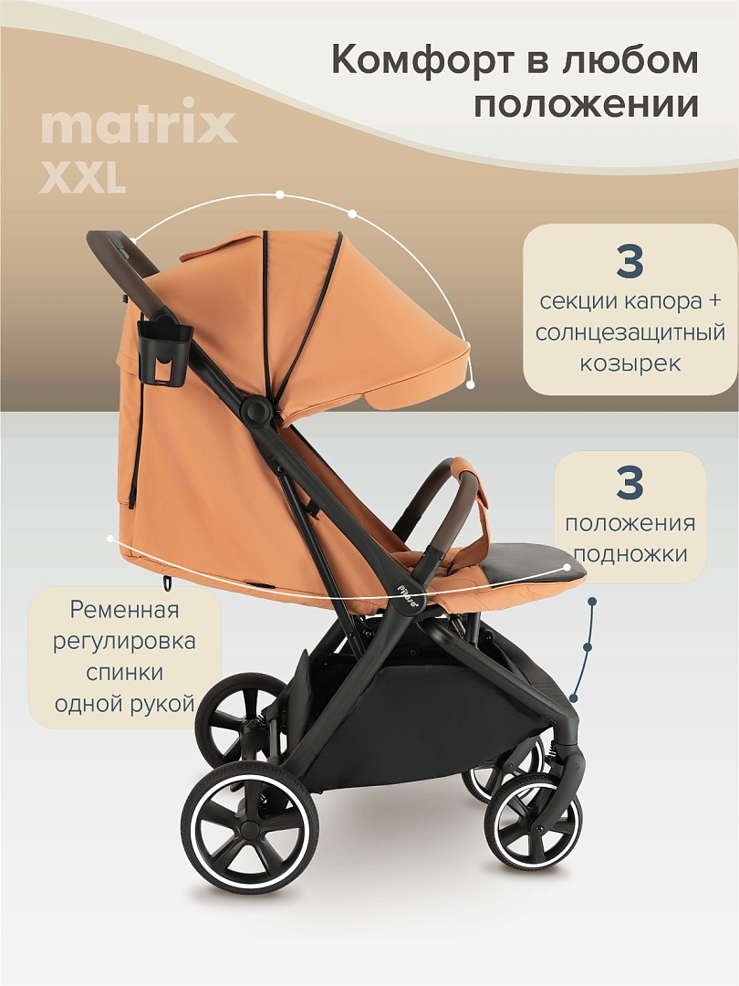 Прогулочная коляска Pituso MATRIX/чехол на ножки/PU(большие колеса) XXL купить — фото 17