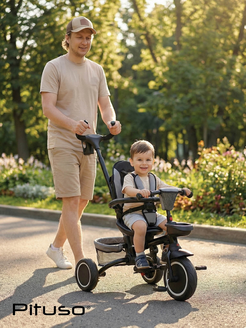 Велосипед Pituso трехколесный Elite Plus 10"/8" JY-T05Plus-25 купить — фото 28