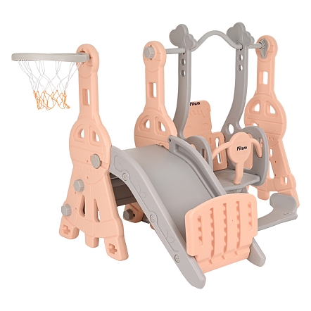 Горка-Комплекс Pituso Космо горка,качели,баскет.кольцо L-MZ04 купить — фото 6