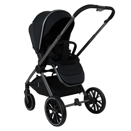 Коляска 2 в1  Pituso Mayla Plus короб+прогулка Black/Graphite MPLS/555-BLACK