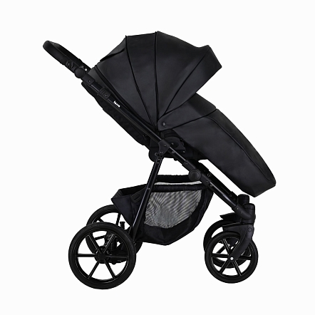 Коляска Pituso 2 в1 Tossa короб+прогулка Кожа/Black TS/25/1