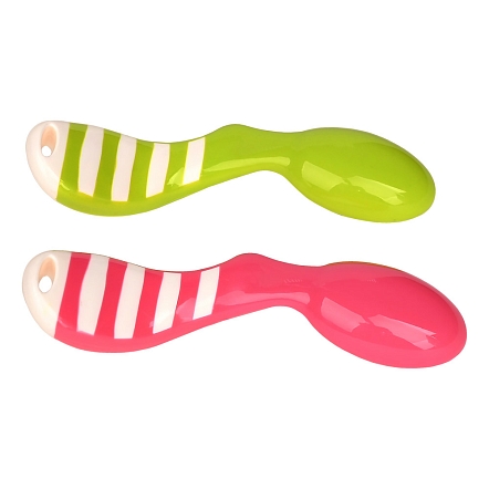Ложка Pituso с изгибом анатомическая 2 шт Green/Pink (Зеленый+Розовый)