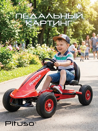 Педальный картинг Pituso G203, надувные колеса купить — фото 8