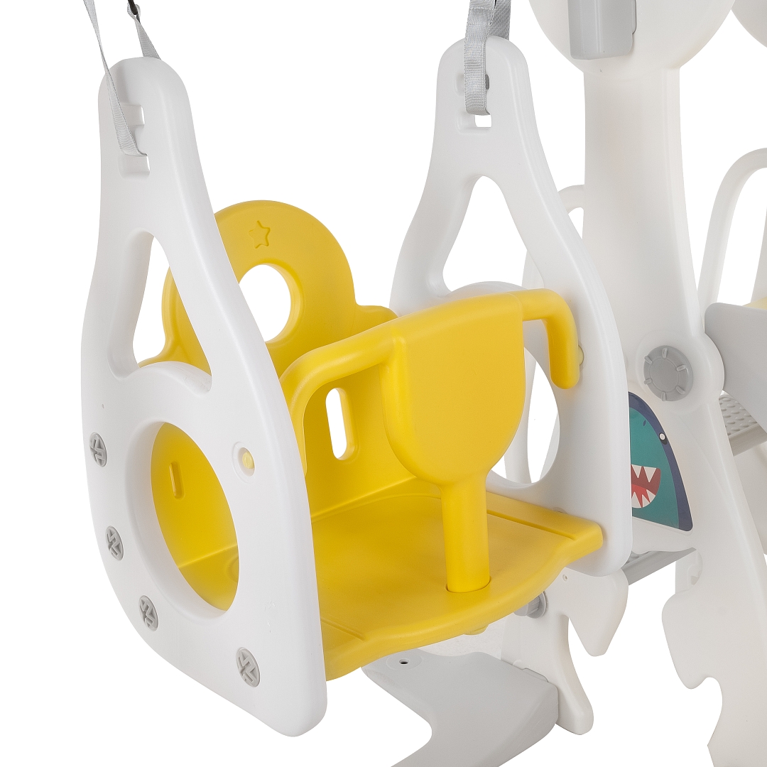 Горка-Комплекс Pituso Shark (горка,качели,баскет.кольцо) White/Белый-синий UN-DW03-white купить — фото 7