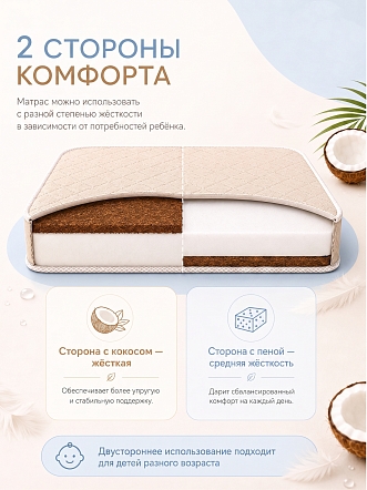 Матрас Pituso "Кокос Стандарт П" 90*50*6 см SF-03b-к купить — фото 6
