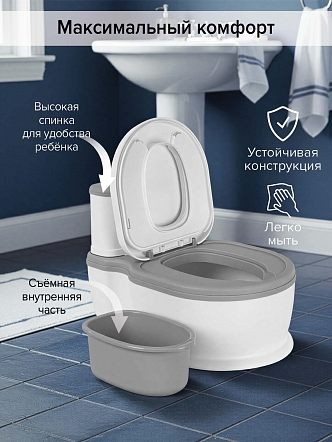 Детский горшок Pituso Мини Унитаз музыкальный FG3331-Grey купить — фото 14