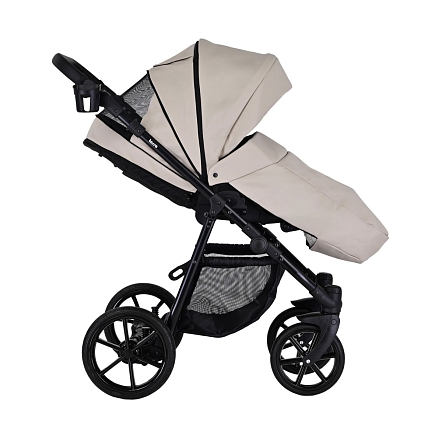 Коляска Pituso 2 в1 Tossa короб+прогулка Кожа/Latte TS/25/5