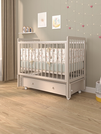 Кровать детская Pituso TINY ящик-маятник/колесо купить — фото 10