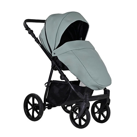 Коляска Pituso 2 в1 Tossa короб+прогулка Кожа/Sage TS/25/2