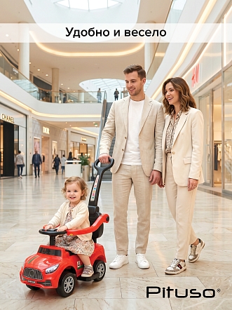 Каталка Pituso Ridey с бамп/с ручкой (муз, подсв) CJ-509T купить — фото 24