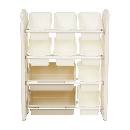 Стеллаж для игрушек с ящиками Pituso Балу,4 яруса 67*33*85 White/Белый NSNJ-0001-1-3-White купить — фото 3
