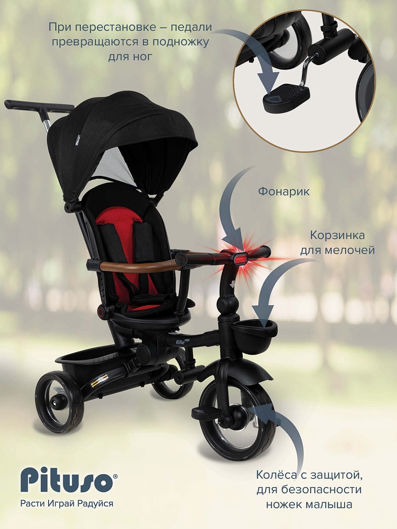 Велосипед Pituso трехколесный Elite Pro HM-618 купить — фото 24