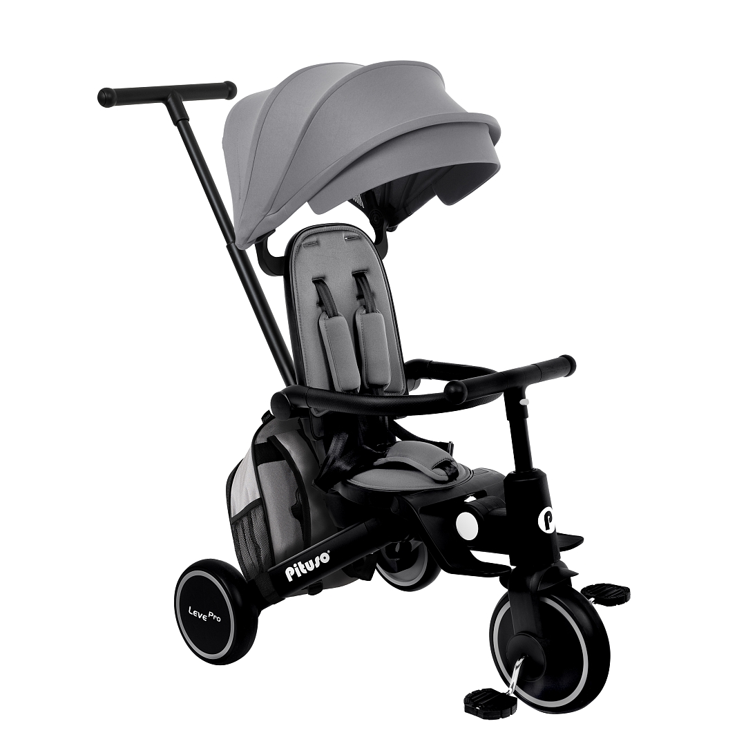 Велосипед трехколесный Pituso Leve Pro складной c сумкой T8 PLUS купить — фото 1