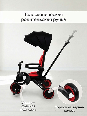 Велосипед трехколесный Pituso Leve Pro складной c сумкой T8 PLUS купить — фото 21