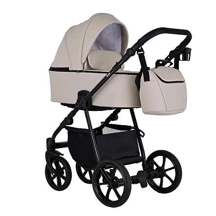 Коляска Pituso 2 в1 Tossa короб+прогулка Кожа/Latte TS/25/5