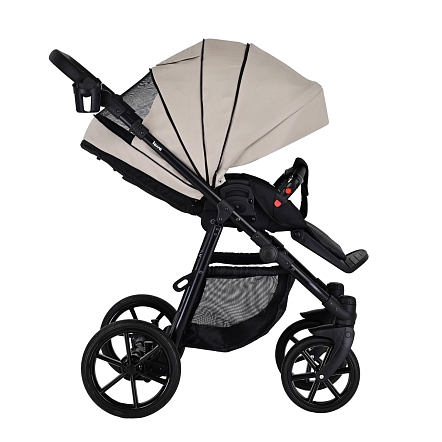 Коляска Pituso 2 в1 Tossa короб+прогулка Кожа/Latte TS/25/5