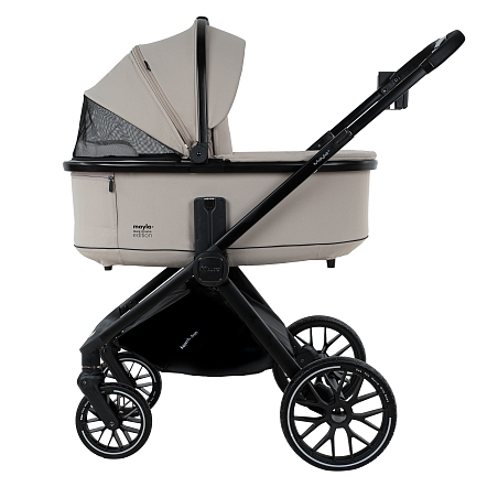 Коляска 2 в1 Pituso Mayla Plus короб+прогулка Beige/Black MPLS/555-Beige