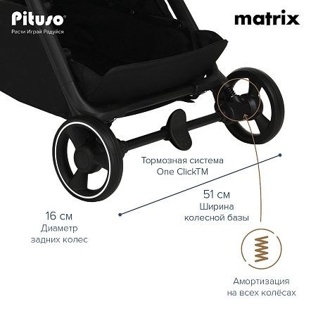 Прогулочная коляска Pituso Matrix чехол на ножки PU купить — фото 16